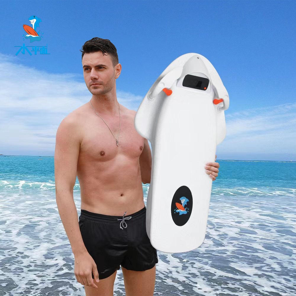 Electric Surfboard with Handheld Propeller for Water Sports