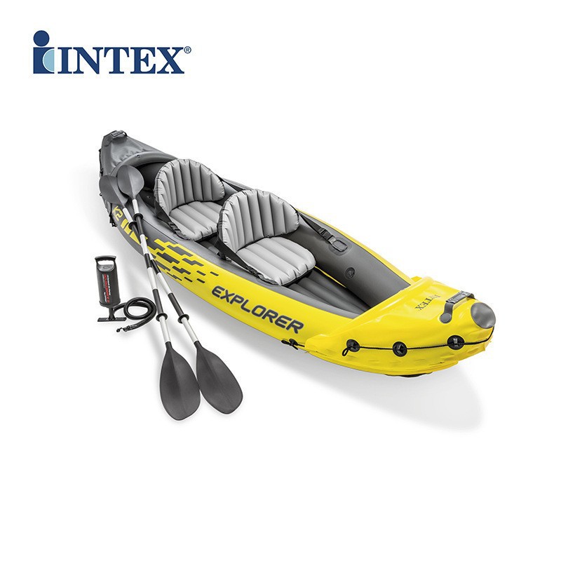 INTEX 68307 K2 Luxury Explorer Inflatable Kayak for 2 People