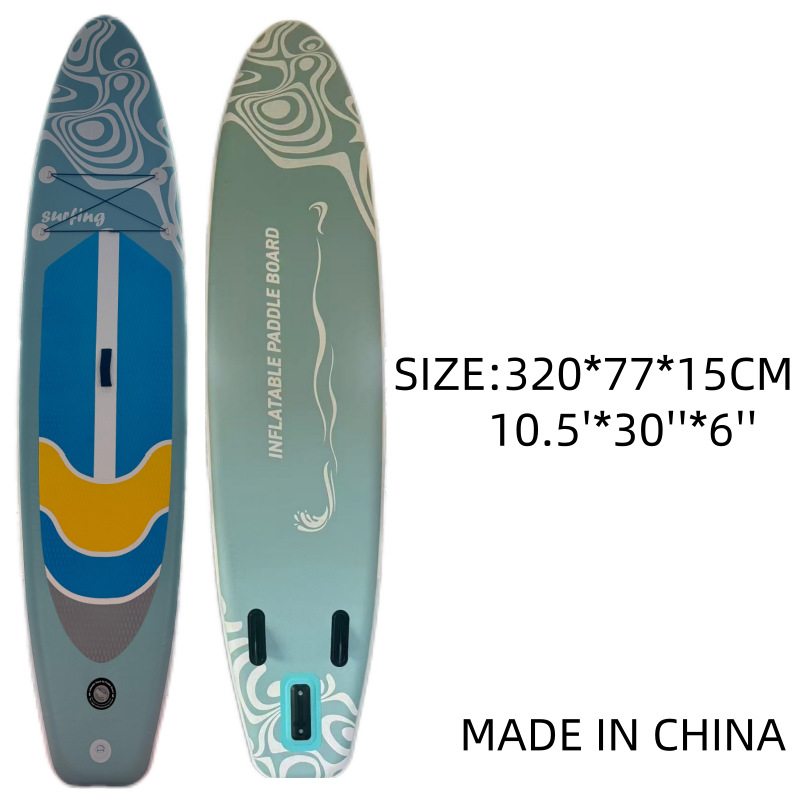Inflatable SUP Paddle Board with Manual Pump for Beginners