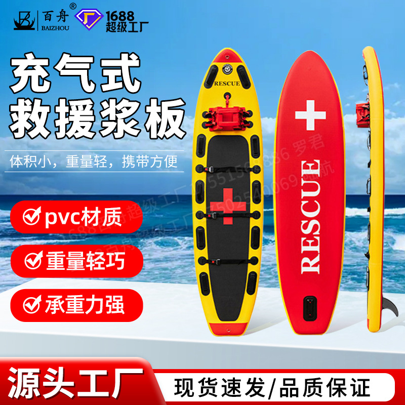 Inflatable Surfboard for Flood Rescue