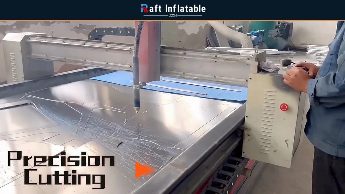 CNC aluminum hull cutting in the Reachsea workshop